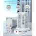 Power Strip Surge Protector 12 AC Outlets 5 USB Ports Power Strip with USB 16.4 FT Extension Cord Power Strip Tower Overload Protection, Outlet Surge Protector Suitable for Home Office