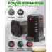 Power Strip Tower with USB 16.4FT 12 Outlet Surge Protector Power Strip 5 USB Ports Extension Cord Charging Station Outlet Overload Protection for Home, Office, Travel, Smartphone