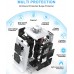 Power Strip with USB C Power Strip Surge Protector Tower 8 Outlet 4 USB Ports ( 1 USB C Outlet) Charging Station Power Strip with 6.56 FT Long Cord for Home, Office, Travel